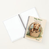 ベビーベアベビーシャワーゲストギフトリスト ノートブック (内部)