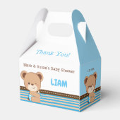 ベビーベアベビーシャワー切り妻ボックス – 男の子 フェイバーボックス (裏面サイド)