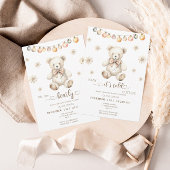 ベビーベアベビー外のベビーシャワーが冷たい 招待状