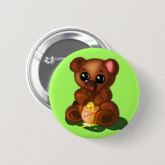 ベビーベアボタン – お使いの色 缶バッジ (正面&裏面)