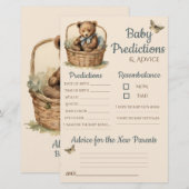 ベビーベアボーイベビー予測アドバイスカード (正面/裏面)