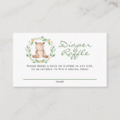 ベビーベアリースベビーシャワーおむつラッフル エンクロージャーカード (正面)