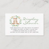 ベビーベアリースベビーシャワー表示シャワー エンクロージャーカード (正面)