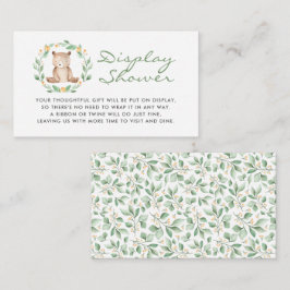 ベビーベアリースベビーシャワー表示シャワー エンクロージャーカード