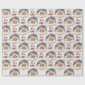 ベビーベアーその女の子の赤ちゃんシャワー ラッピングペーパー (フラット)