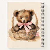 ベビーベアーガールベビーシャワーゲストギフトリスト ノートブック (裏面)