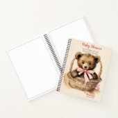 ベビーベアーガールベビーシャワーゲストギフトリスト ノートブック (内部)