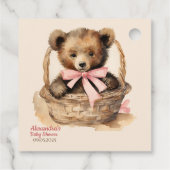 ベビーベアーキュブガールズベビーシャワーありがとう フェイバータグ (裏面)