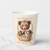 ベビーベアーキュブガールベビーシャワー 紙コップ (裏面)