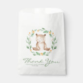 ベビーベアーグリーンリースベビーシャワーありがとう フェイバーバッグ (正面)