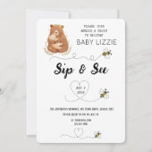 ベビーベアーシップ&シーパーソナライズされた 招待状 (正面)