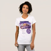 ベビーベアースリーピングパープル銀河系ガールベビーシャワー Tシャツ (正面フル)