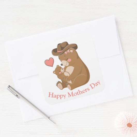 ベビーベアーハッピーマザーズデイ スクエアシール (封筒)
