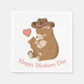 ベビーベアーハッピーマザーズデイ スタンダードカクテルナプキン (正面)