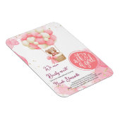 ベビーベアーピンク金ゴールドホットエアバルーンベビーシャワー マグネット (右側)