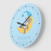 ベビーベアーブルーザムーンII ラージ壁時計 (傾斜)