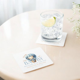 ベビーベアーブルーバルーンライド スクエアペーパーコースター