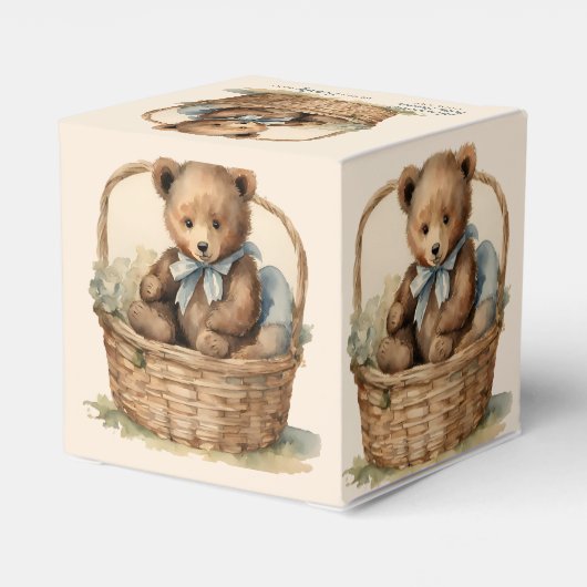 ベビーベアーリーウェイボーイズベビーシャワー フェイバーボックス (裏面サイド)