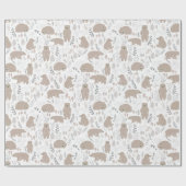 ベビーベア中性ベビーシャワーラッピング紙 ラッピングペーパー (フラット)