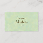 ベビーベア推測どのくらいのお菓子ベイビーシャワー エンクロージャーカード (裏面)