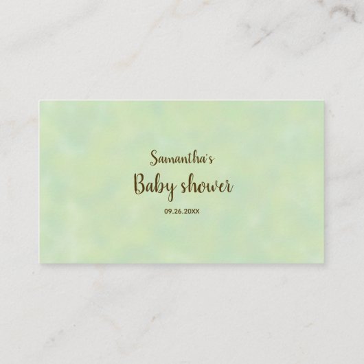 ベビーベア推測どのくらいのお菓子ベイビーシャワー エンクロージャーカード (裏面)