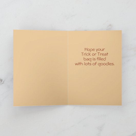 ベビーベア最初のハロウィーンの挨拶 シーズンカード (内部)