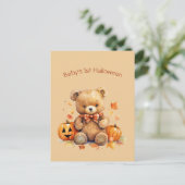 ベビーベア最初のハロウィーンの挨拶 シーズンポストカード (スタンド正面)