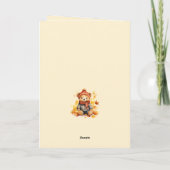 ベビーベア最初の感謝祭の挨拶 カード (裏面)