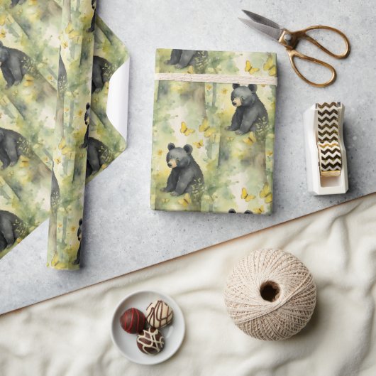 ベビーベア男女兼用 ラッピングペーパー (クラフト)