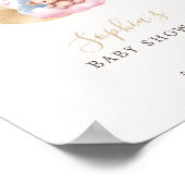 ベビーベア金ゴールドピンクスターズウェルカムサイン ポスター (角)