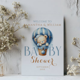 ベビーベア・イン・ブルー・ホット・エアバルーン ポスター