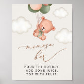 ベビーベア、テディベア、グリーンバルーン、桃佐バー ポスター (正面)