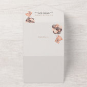 ベビーベア、テディベア、ブラウンバルーン、ベビーシャワー オールインワン招待状 (外側)