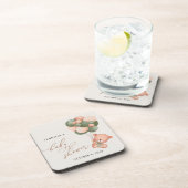 ベビーベア，テディベア，緑の風船，赤ちゃんシャワー コースター (右側)