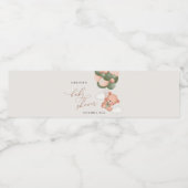 ベビーベア，テディベア，緑の風船，赤ちゃんシャワー ペットボトルラベル (シングルラベル)