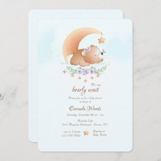 ベビーベア 招待状 (正面/裏面)