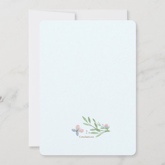 ベビーベア 招待状 (裏面)