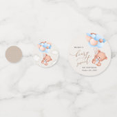 ベビーベア、青いバルーン、最初の誕生日 コンフェッティ (正面)