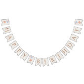 ベビーベア、青いバルーン、最初の誕生日 バンティングフラッグ (全)