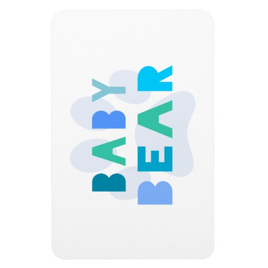 ベビーベア – 青 マグネット (縦)