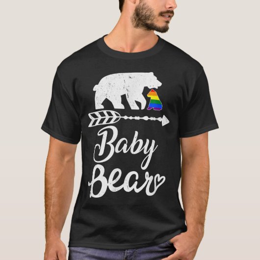 ベビーベアLGBTレインボープライドゲイレズビアン  Tシャツ (正面)