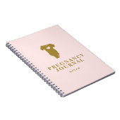 ベビーベスト妊娠ジャーナル赤面ピンクと金ゴールド ノートブック (右側)