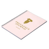 ベビーベスト妊娠ジャーナル赤面ピンクと金ゴールド ノートブック (左側)