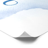 ベビーベッドでほこりっぽい青い赤ちゃんシャワーへようこそ ポスター (角)