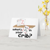 ベビーベッドに何が? カード (黄色い花)