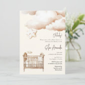 ベビーベッドキュートスターボホベイビーシャワー 招待状 (スタンド正面)