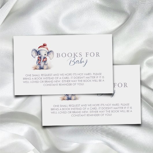 ベビーベビーのためゾウの本の外は冷たい エンクロージャーカード