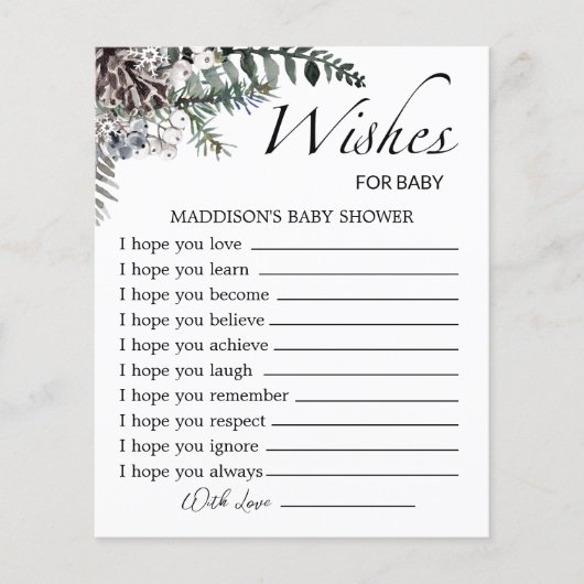 ベビーベビーの願い外は寒い (正面)