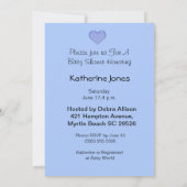 ベビーベビーカー少年シャワー招待状 招待状 (裏面)