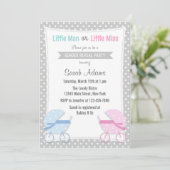 ベビーベビーカー性別リビールパーティの招待状 招待状 (スタンド正面)